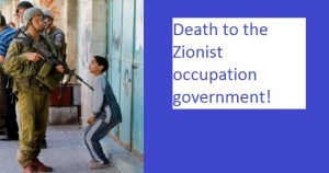 An Israeli soldier uses his rifle to indicate the direction as he tells a Palestinian boy to leave the scene following a knife attack attempt by a Palestinian man against an Israeli soldier at a nearby checkpoint in the  West Bank city of Hebron, Wednesday, Aug. 26, 2009. The Palestinian man was shot and injured by soldiers at the checkpoint, Palestinians said. (AP Photo/Nasser Shiyoukhi)